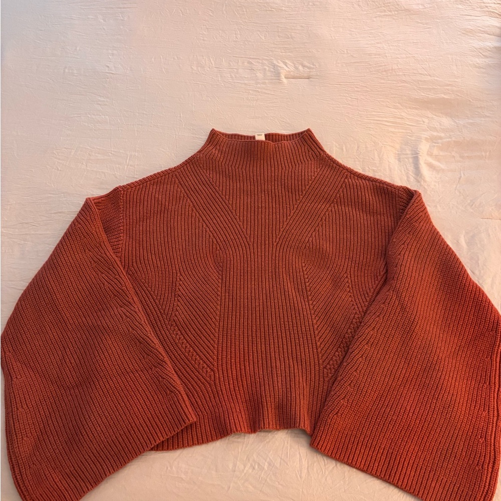 Anthropologie Maeve Cropped Bell Sleeve Sweater